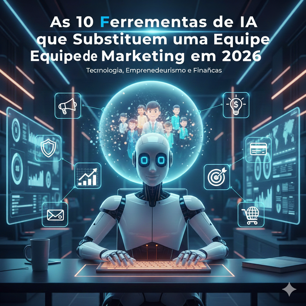 As 10 Ferramentas de IA que Substituem uma Equipe de Marketing em 2026
