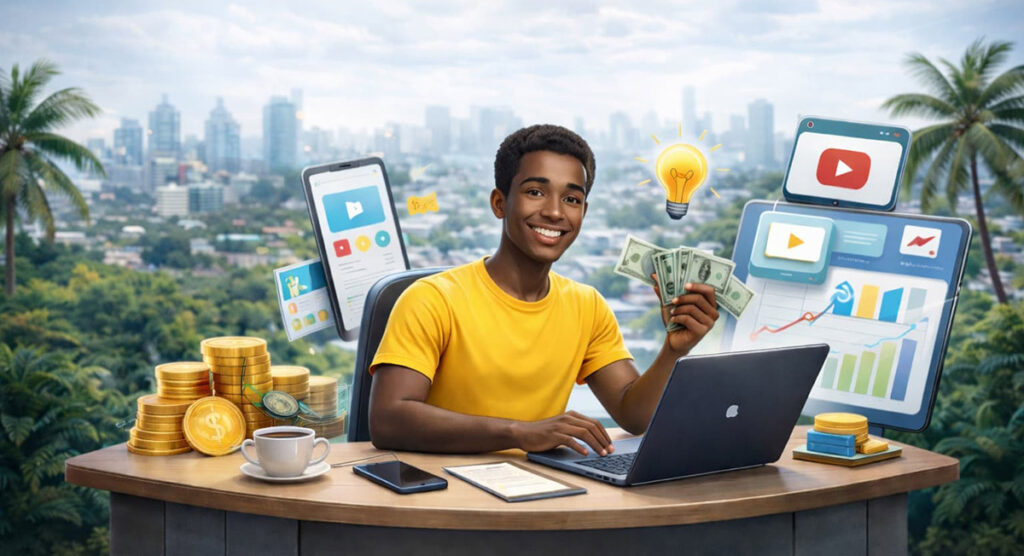 imagem relativa a ganhar dinheiro na internet em Mocambique