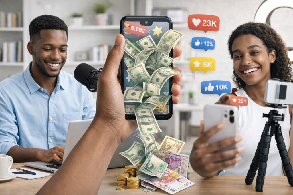 Imagem sobre como ganhar dinheiro sendo influencer em mocambique
