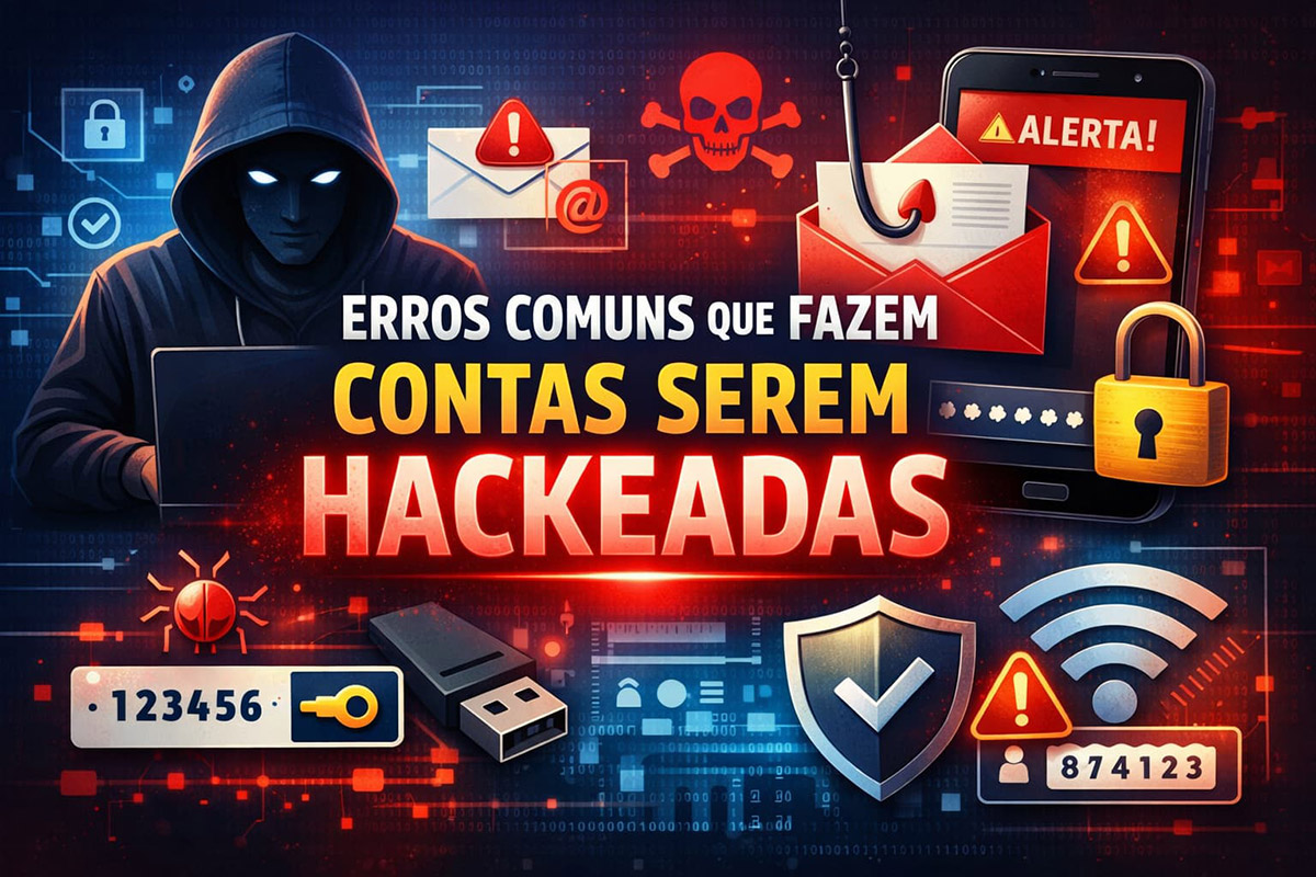 Erros comuns que fazem contas serem hackeadas