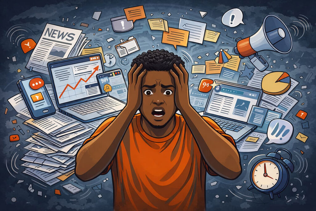 Ilustração sobre Informação em Excesso