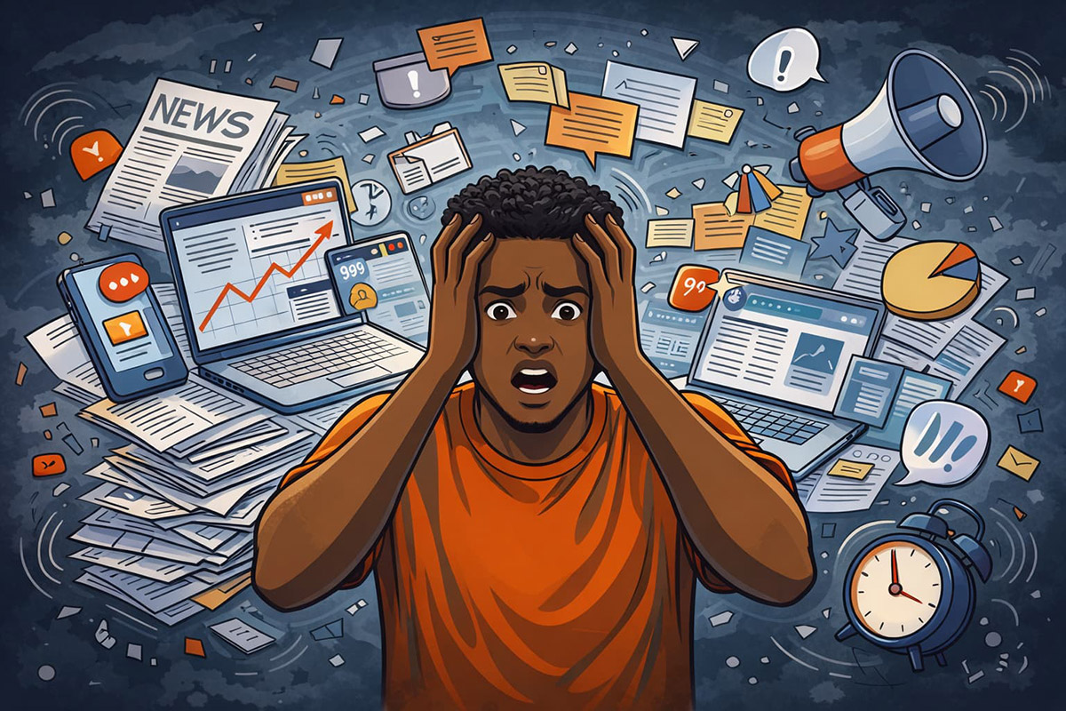 Excesso de consumo de conteúdo: como a informação em excesso pode travar o seu crescimento